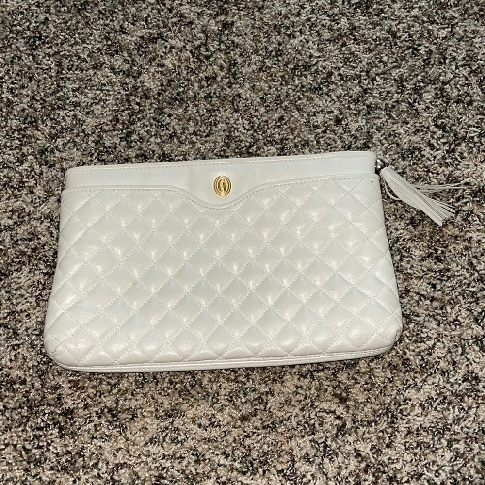 Vintage Ganson leather tan clutch